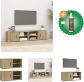 vidaXL Tv-meubels 2 st 80x31-5x36 cm bewerkt hout sonoma eikenkleurig - Kast - Inclusief Houtreiniger en verfrisser