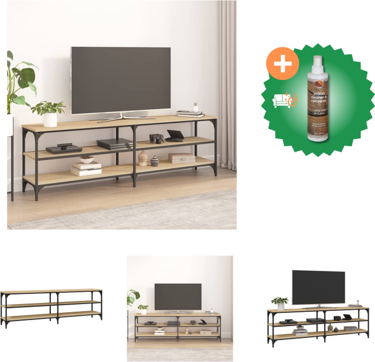The Living Store - Met wielen - Houtlook - Ijzer - Woonkamer - TV