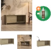 vidaXL Tv-meubel 90x35x40 cm spaanplaat sonoma eikenkleurig - Kast - Inclusief Houtreiniger en verfrisser
