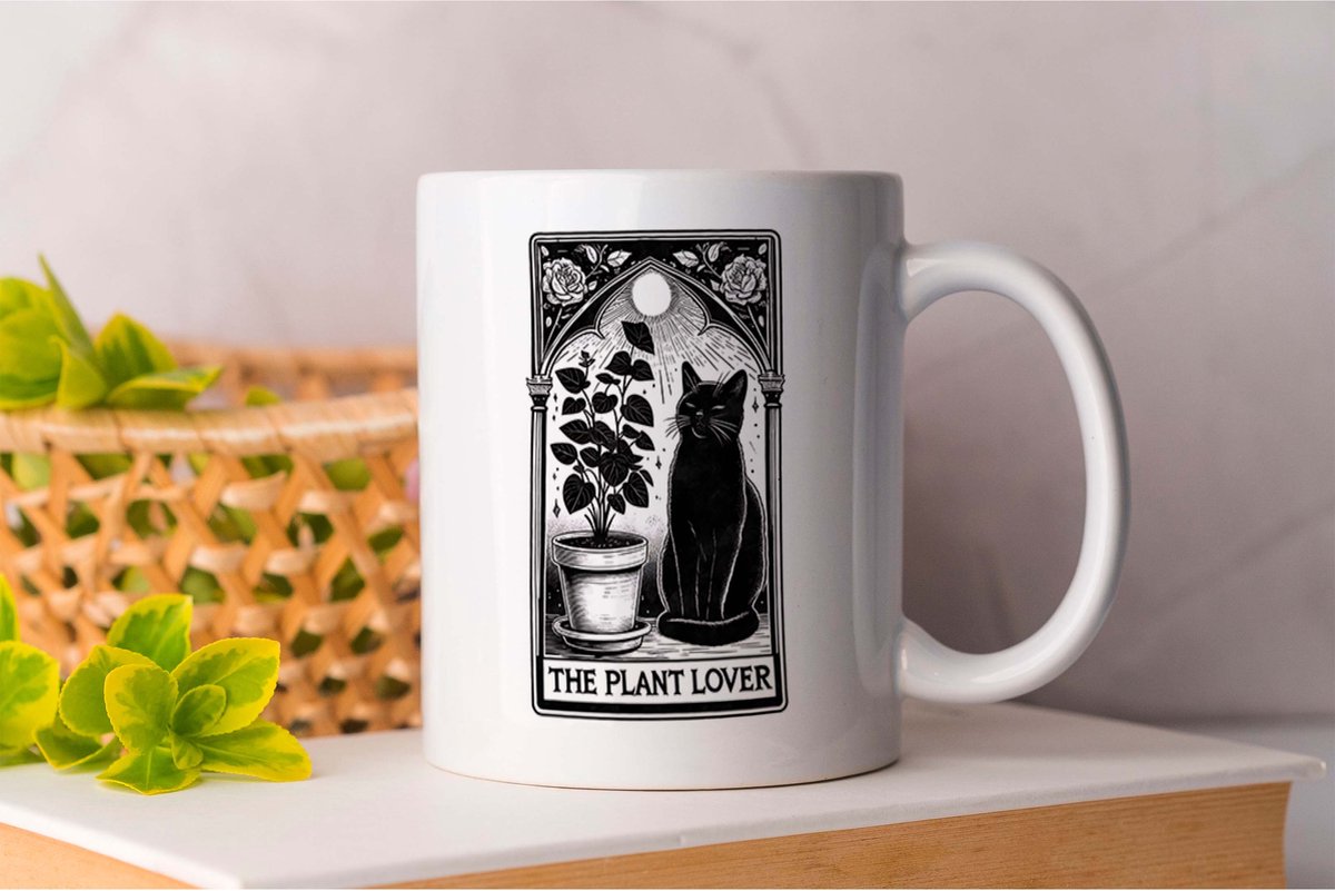 Mok The Plant Lover - Cats - Tarot - Gift - Cadeau - CatLovers - Meow - KittyLove - Katten - Kattenliefhebbers - Katjesliefde - Prrrfect