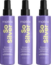 Matrix So Silver Spray tonique tout-en-un sans rinçage – pack économique – 3 x 200 ml