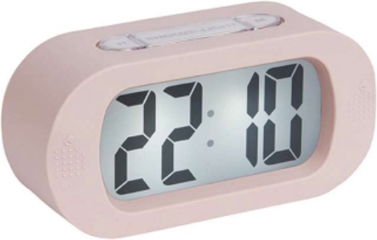 Digitale Wekker Klok - 24uurs wekker - Werkt Op Batterijen - Makkelijk Instelbaar Alarm met Snooze en licht Functie - Kinderwekker Reiswekker - Digitale LED Klok/Wekker - Trendy Wekker Met Snooze functie - Stevige Alarmklok - Licht Roze — cadeau in Elektronica - foto 3
