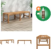 vidaXL Banc de jardin 150 cm Banc de jardin en bois de teck massif avec nettoyant et assainisseur pour bois