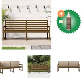 vidaXL Tuinbank 203 5x48x91 5 cm massief grenenhout honingbruin Tuinbank Inclusief Houtreiniger en verfrisser