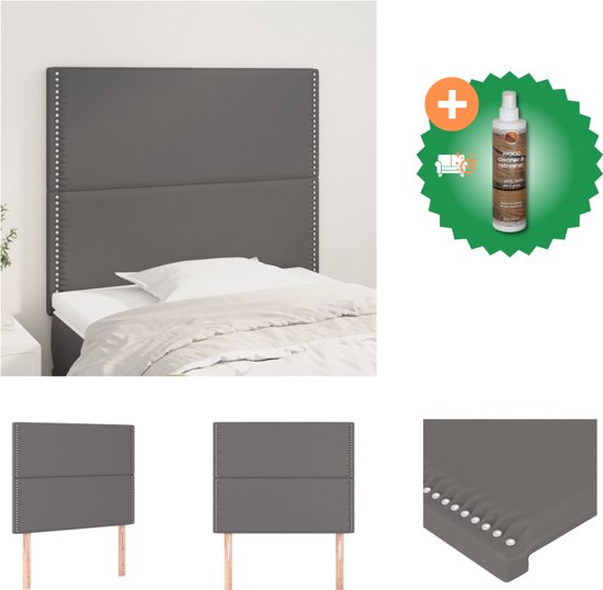 VidaXL Hoofdborden 2 Stuks 80x5x78/88 Cm Stof Lichtgrijs - Verstelbaar En Stabiel