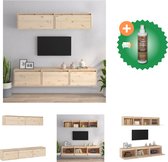 vidaXL Tv-meubelen 5 st massief grenenhout - Kast - Inclusief Houtreiniger en verfrisser