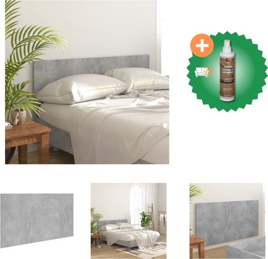 vidaXL Hoofdborden 160x5x78/88 cm kunstleer grijs - Slaapkamer | Bedden