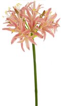 Kunstbloemen - Nepbloemen - Nerine - Zijde - Roze - 70 cm