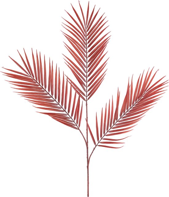 Greenmoods Kunstplanten - Kunstplant - Kunsttak - Varen - Zijde - Rood - 100 cm