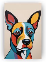 Style Chien Picasso - Toile de peintures de chiens - Peintures Pablo Picasso - Peintures rurales - Peinture sur toile - Art - 40 x 60 cm 18mm