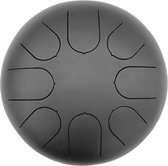 LIDAH® Steel Tongue Drum - C-Majeur Myko Series - Handpan 16 cm - voor Kinderen en Volwassenen - Lotus Yoga Klankschaal - Midnight Black
