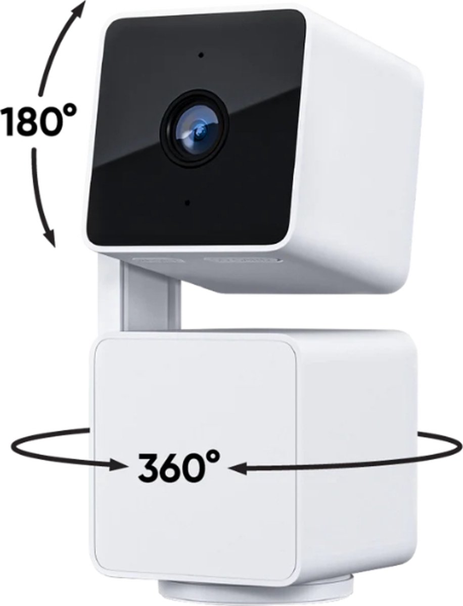 Wyze Cam Pan v3 binnen-/buitenbeveiligingscamera met 360° pan en 180° tilt, IP65-weerbestendig