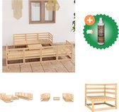 vidaXL 8 delige Loungeset massief grenenhout Tuinset Inclusief Houtreiniger en verfrisser