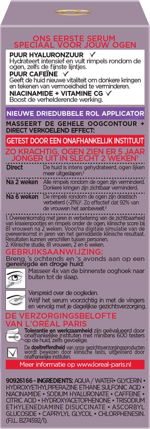 L'Oréal Paris Revitalift - Filler Eye Serum - oogserum - 20ml - L’Oréal Paris