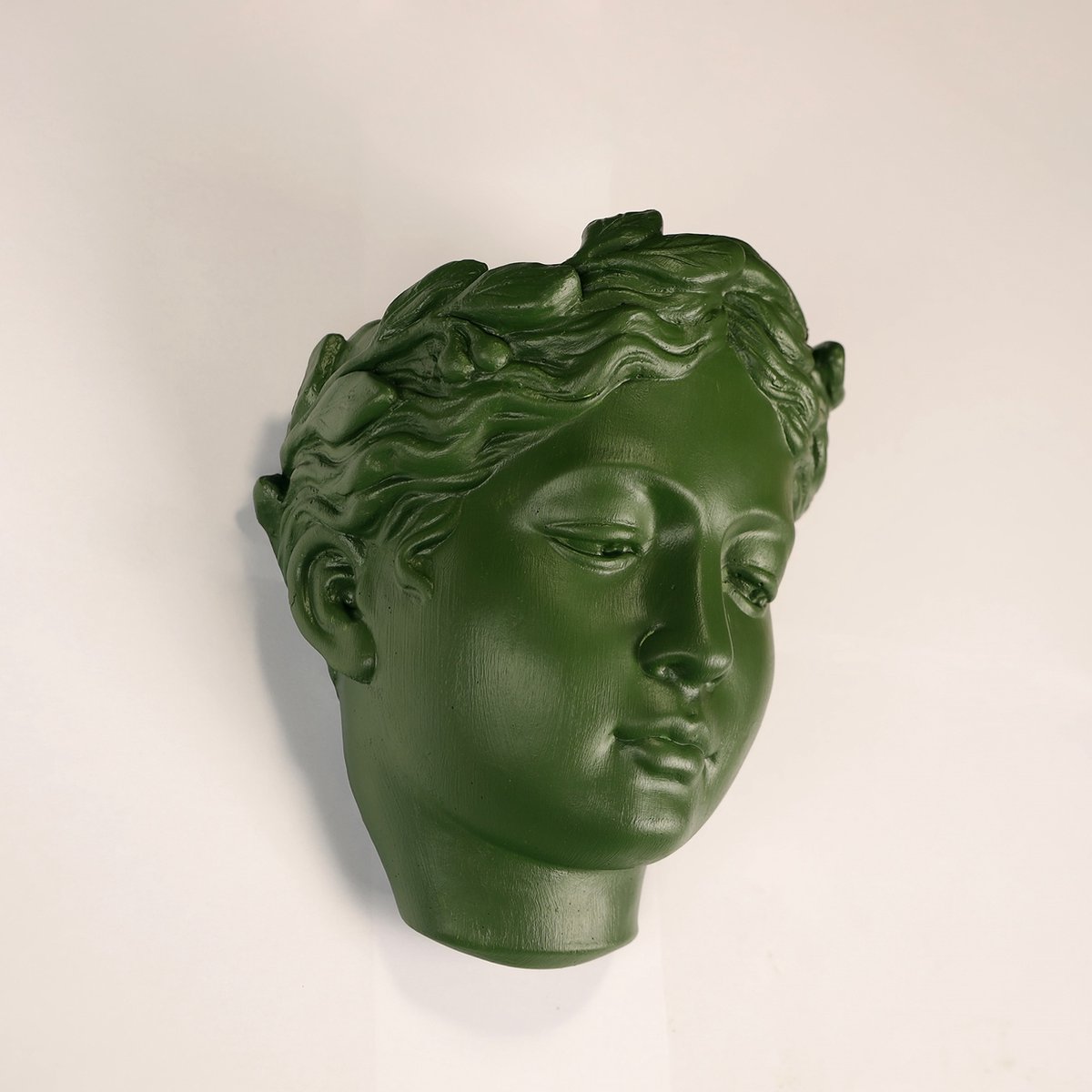 Furni24 Bloempot, buste, 18 x 18 x 12 cm, groen