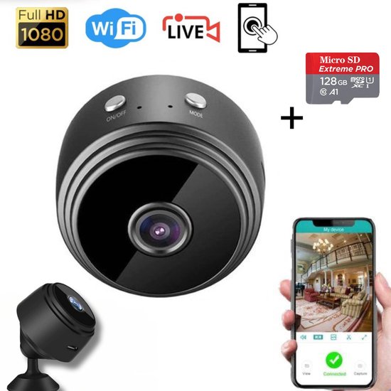Mini caméra espion sans fil cachée 1080p wifi babysitter Mini