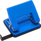 Belle Vous Extra Heavy Duty 2 Hole Punch in Blue - 70 Sheet Capacity - Distance Between Holes 7.5cm/3 Inches - Blue Desktop Hole Puncher with Lock Down Handle - Suitable for Home, Office & School