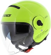 Axxis Raven SV casque jet Solid jaune fluo L