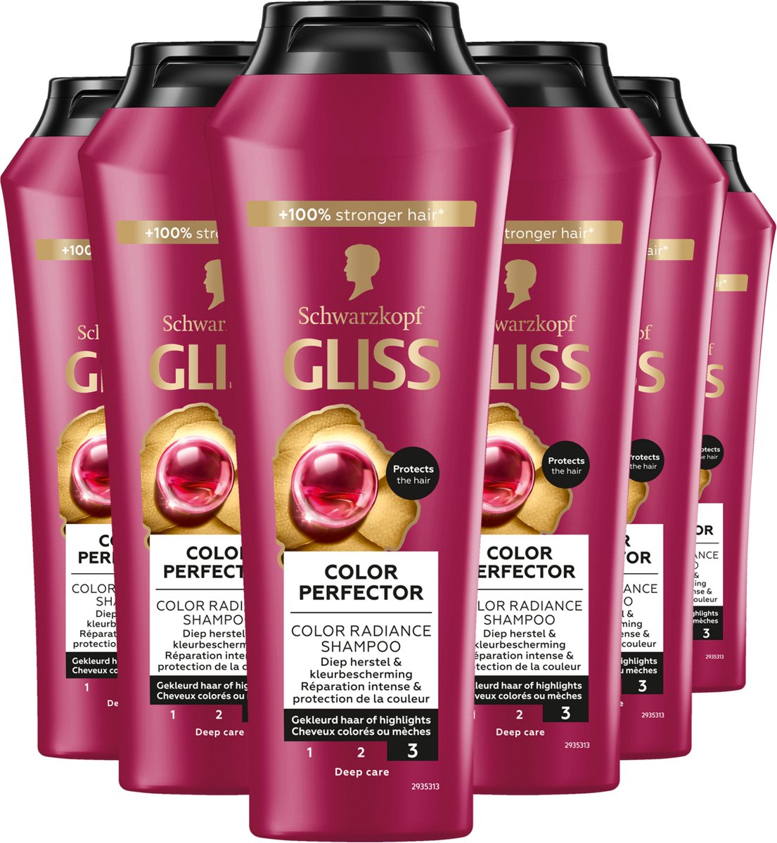 Gliss - Color Protect & Shine - Shampoo - Haarverzorging - 6x 250 ml - Voordeelverpakking