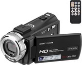 Starstation Handycam Camcorder - 12V Videocamera Full HD - CMOS Beeldsensor - Nachtzicht - 16x Digitale Zoom - Gezichtsfocus - Met Afstandsbediening - Zwart