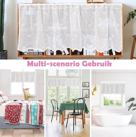 Ondoorzichtig Gordijn Valance Rod Pocket, Home Decor Warmtewerend Kort Gordijnen Rustieke Raam Deco Keukengordijnen voor Keuken Woonkamer lounge Balkon, 1 Stuk-groente-74x60cm(29x24in