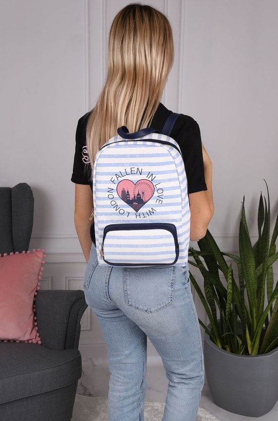 Medium Rugzak Bottega Carele Damesrugzak Van Echt Leer - Medium Formaat, Beige, Gemaakt In Italië - Model BC716, Met Buitenvakken En Klep Bottega Carele Echte Leren Rugzak Made In Italy Medium