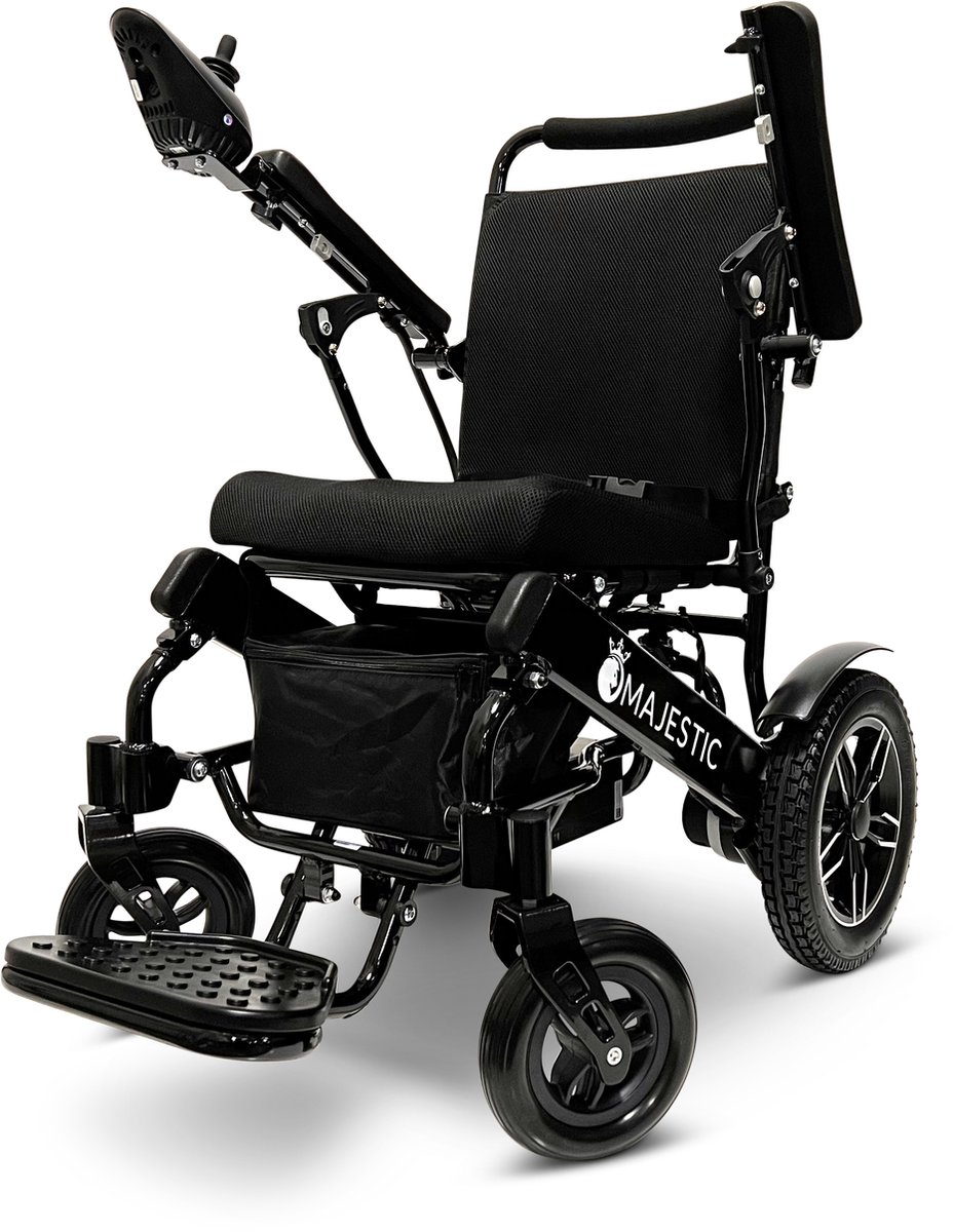 Goedkoopste COMFYGO IQ-8000 Elektrische rolstoel, Lichtgewicht, Draadloze afstandsbediening, Handmatig opvouwbaar, Niet achterover leunen, 20AH Li-ion, tot 30km, 51cm, Zwart frame & Standaard fabric