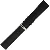 Morellato Horlogebandje - Morellato horlogeband Y2269 Bolle XL - leer - Zwart - bandbreedte 18.00 mm