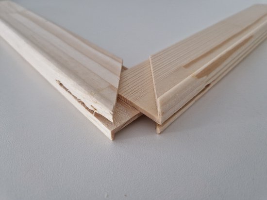 Opspanlatten voor schildercanvas Spielat 45mm 35x70cm Houten spanlatten voor Spanraam - Spieraam zonder doek Houten frame voor schildersdoek, canvasdoek of stof 35x70cm