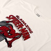 T-Shirt met Korte Mouwen voor kinderen Spider-Man Wit - M