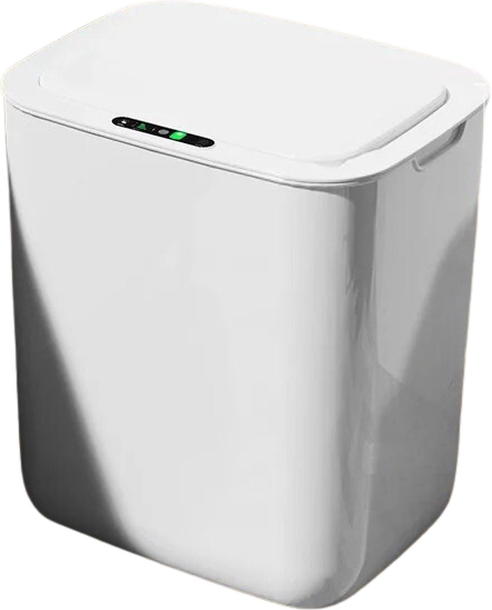Smart Prullenbak - 18 Liter - Afvalscheiden - USB Oplaadbaar - Slimme Sensor - Elektrische Afvalbak - Kleur Wit