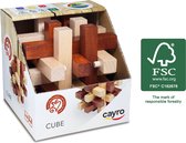 Cayro - Cube Kubus Puzzel - Hout - Breinbreker - 10x10 CM - Geschikt vanaf 6 Jaar