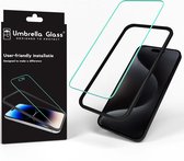 Umbrella Glass EasyClick UltraHD Screenprotector - Geschikt voor iPhone 15 Pro Max