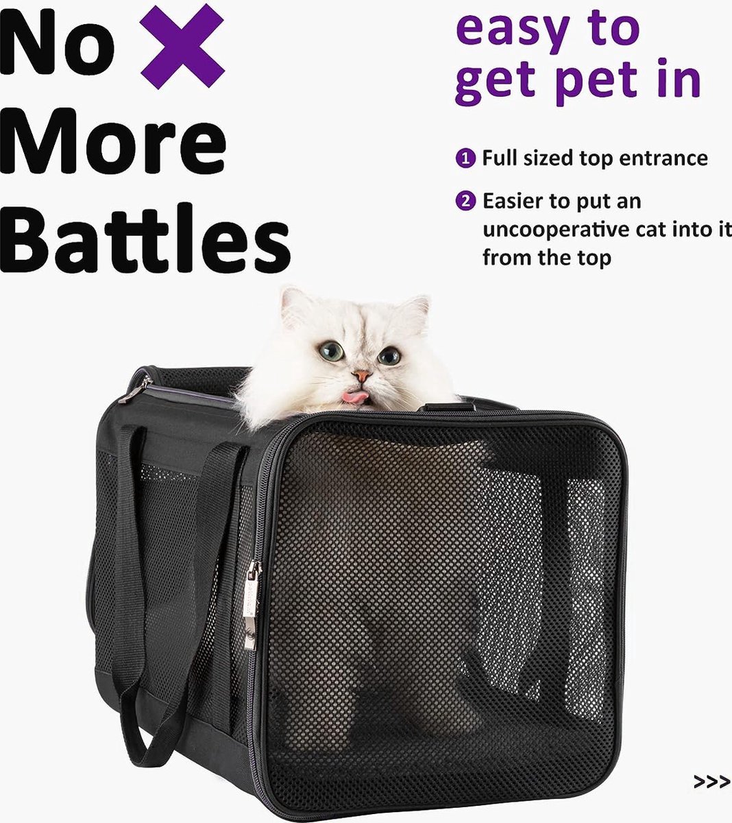 Zavothy Transporttas voor katten en honden, transporttas, ademend en