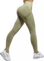 Gym Revolution - Sportlegging dames - Sportkleding dames - Sportbroek dames - Sportlegging - Push up - Shape legging - Sportlegging dames high waist - Hardloopbroek dames - yoga legging dames - Groen Maat XL