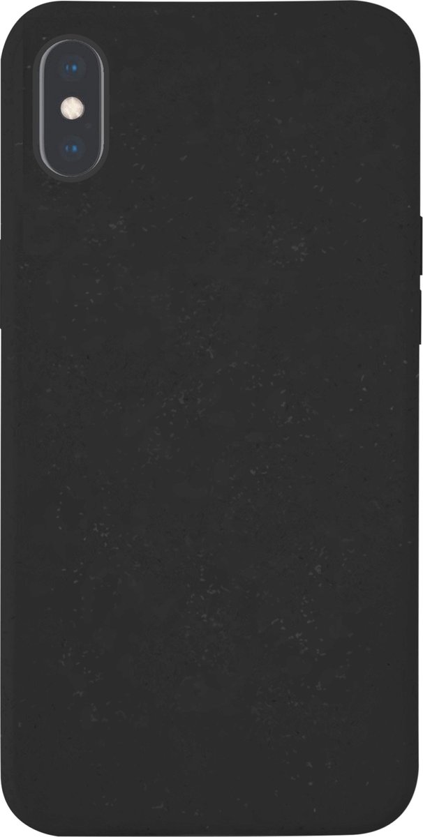 Telefoonglaasje Hoesje Geschikt voor iPhone XS Max - Biologisch afbreekbaar kunststof - Zwart - Biologisch afbreekbaar - Beschermhoes - Case - Cover