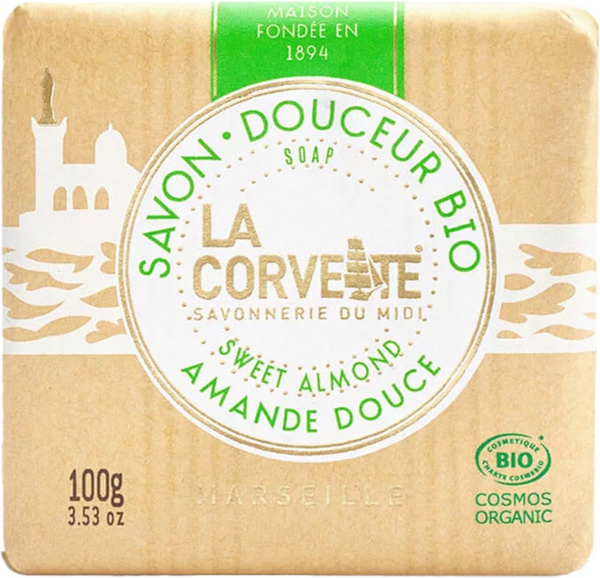 La Corvette Biologische Zoete Amandelzeep 100 g