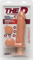 Doc Johnson - Perfect D - Vibrating Realistic ULTRASKYN Dildo with Balls - 2 Pieces