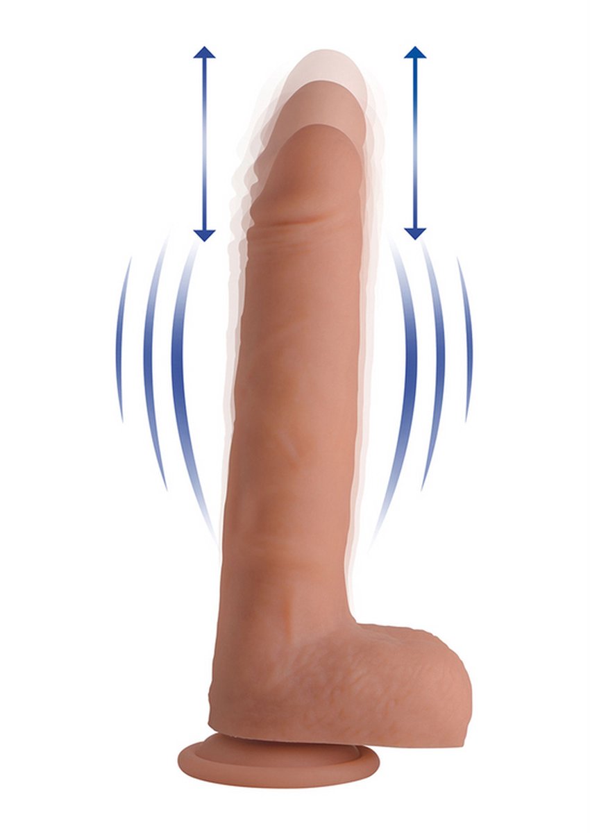 Goedkoopste Big Shot Vibrerende & Stotende Realistische XL Dildo met Zuignap en Ballen -16.5 cm