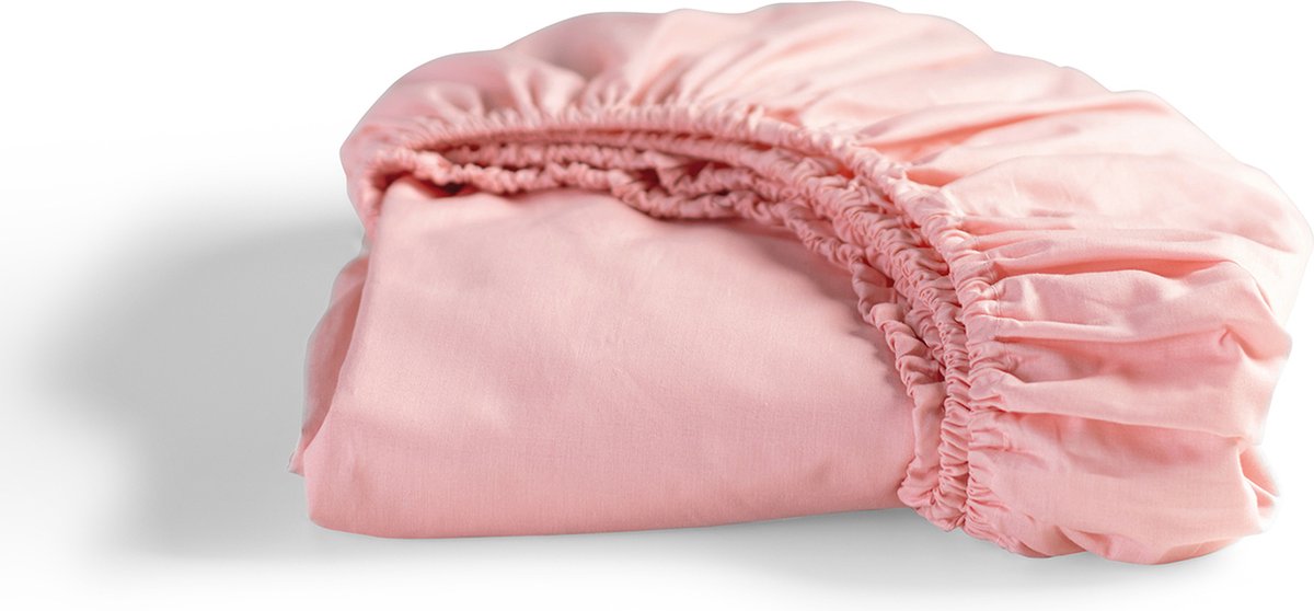 Cinderella Weekend - Hoeslaken - 100% Katoen - Tot 25 cm matrashoogte - 80x210 cm - Roze