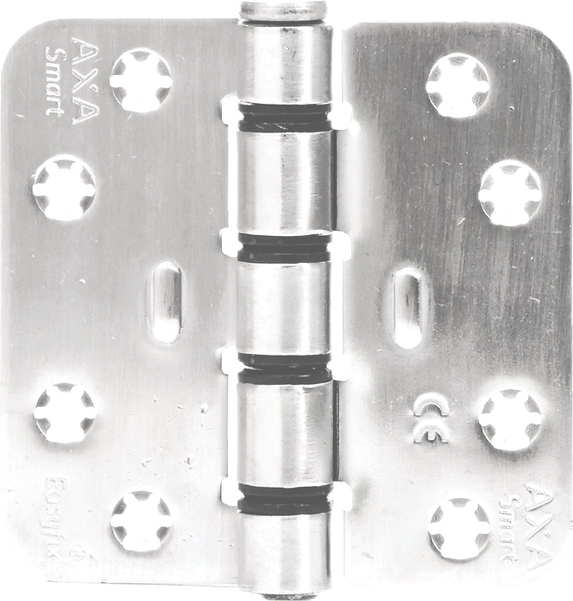 AXA Scharnier Smart Easyfix met ronde hoek 89x89x3 RVS