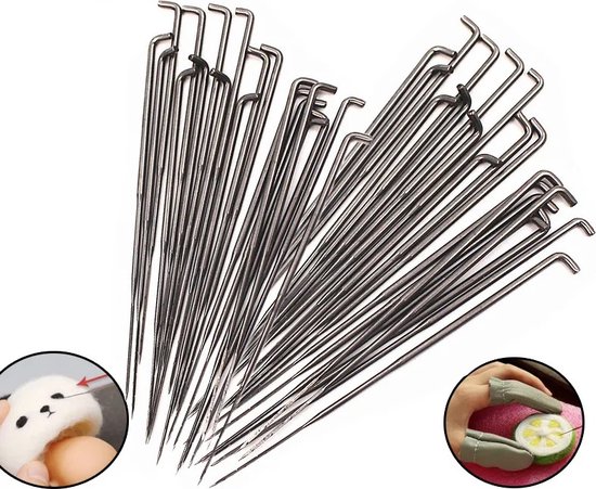 30 Delige - Viltnaald - Naaldvilten Starterset - Viltwol - Droogvilten - Vilt Naalden - LOUZIR