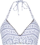 LingaDore Voorgevormde Triangel Bikini Top - 7117TB - Blauw/Wit Print - 40E