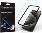 Umbrella Glass EasyClick UltraHD Screenprotector - Geschikt voor iPhone 15 Pro