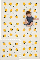 KINDELIJK GEDRAG Babyspeelkleed - Tummy Time & Crawling Foam Tiles 72x48" - X-Large, Citroenen