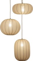 Lampe à suspension Lumidora 75002 - 3 lumières - E27 - Taupe - Métal