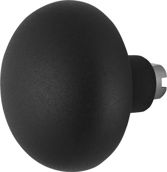 Deurknop - Zwart - RVS - GPF - Buitendeur - GPF8849.61 Paddenstoel knop S5 65mm veiligheidsschilden vast inclusief wisselstift zwart