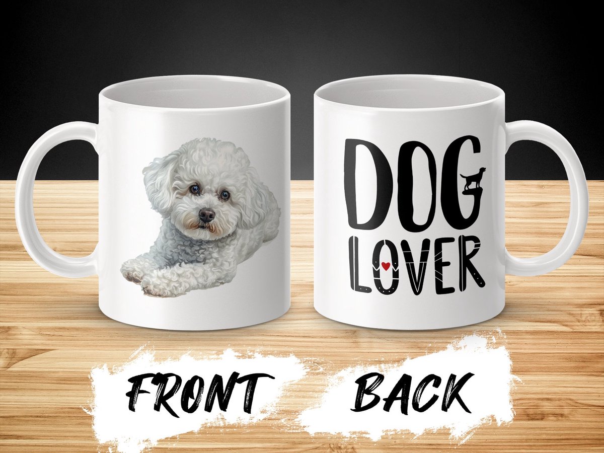 Mok Bichon frisé dog - hond / Dog lover