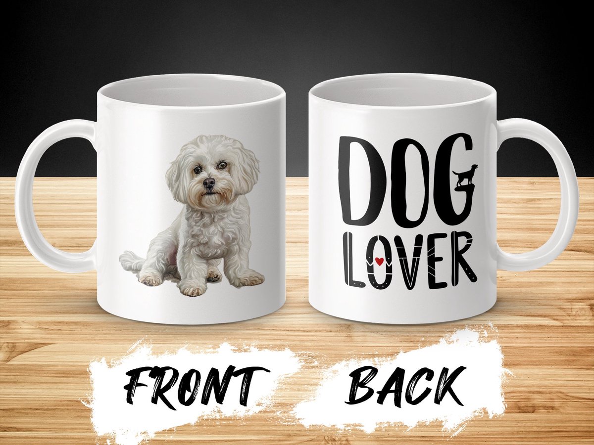 Mok Bichon frisé dog - hond / Dog lover