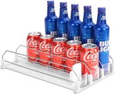 SHOP YOLO-koelkast organizer-Automatisch Blikjes Organizer Koelkast Blikjes Dispenser Kan Organisator Bierblikjes Organizer -Voor Koelkast 15 Bier Soda Drankjes Blikjes